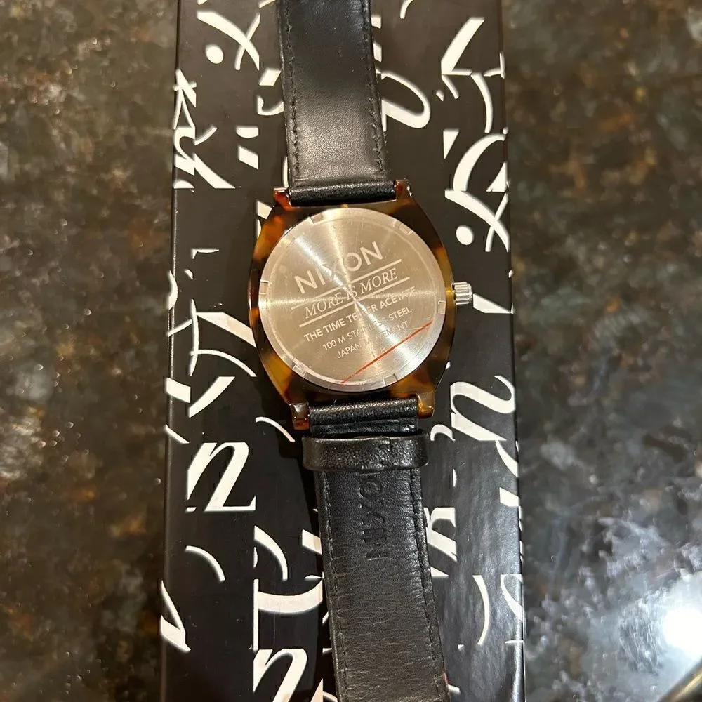 Men’s Nixon, stainless steel, silver/black quartz watch